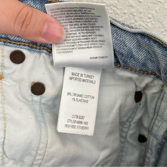 AGOLDE High Rise Stovetop Straight Leg Jeans in Destination Light Wash Size 29 - Picture 15 of 15